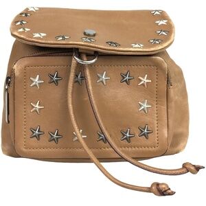 Jimmy Choo Tan Leather Crossbody Backpack